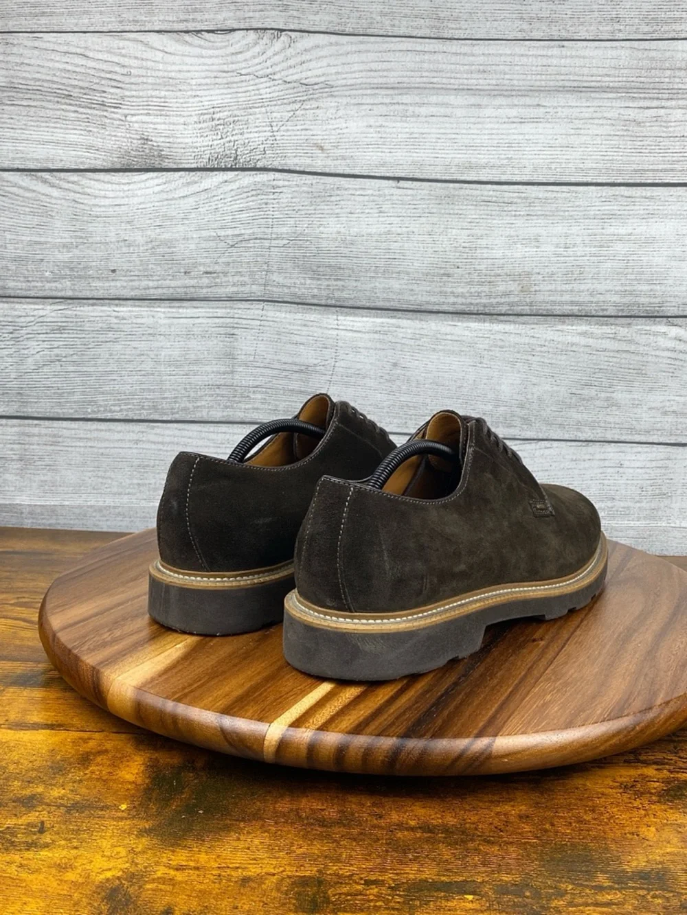 Bruno Magli Groover Dark Brown Suede Plain Toe Derby Made in Italy Men’s Size 11